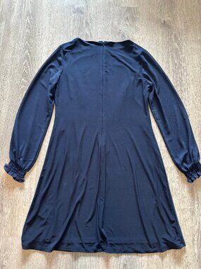 Ralph Lauren Navy sheer sleeve dress  Size 10